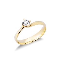 Anillo de Diamante Clásico en Oro Amarillo 18k ct. 0,30