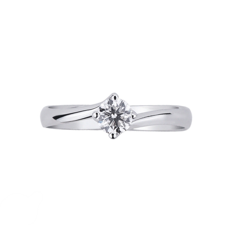Anillo Solitario 4 Garras con Diamante 0,40 ct