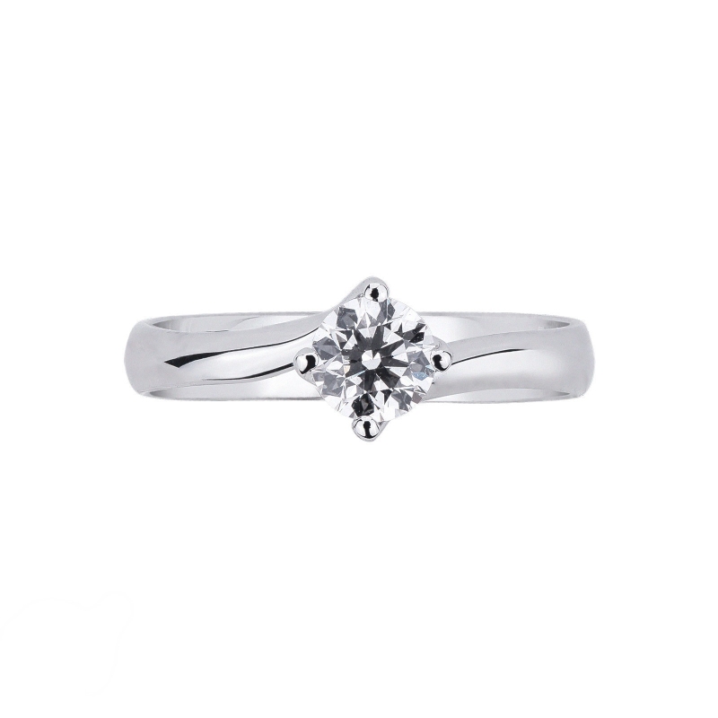 Anillo compromiso solitario en oro 18 quilates diamante 0.50 ct