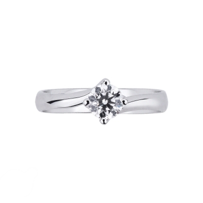 Anillo compromiso solitario en oro 18 quilates diamante 0.50 ct