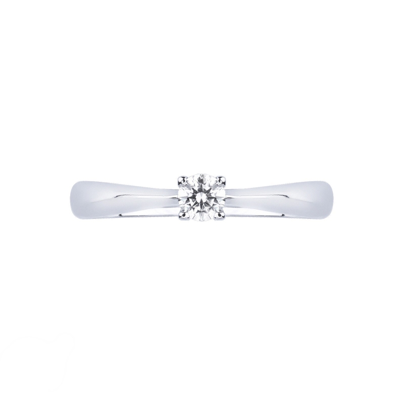 Anillo en Oro Blanco 18k con Diamante 0.15 ct