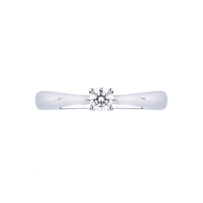 Anillo en Oro Blanco 18k con Diamante 0.15 ct