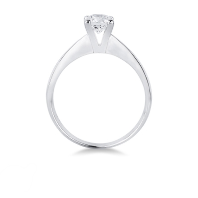 Anillo compromiso en oro blanco 18 quilates con diamante 0,90 ct