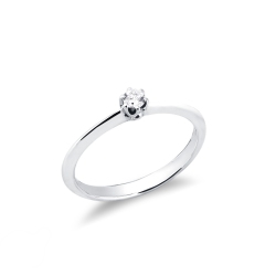 Sortija diamante oro 18 kilates con diamante 0,10 quilates