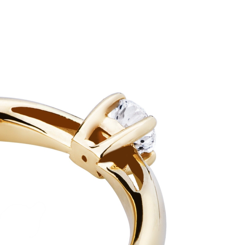 Anillo solitario diamante oro amarillo 18k ct 0.20