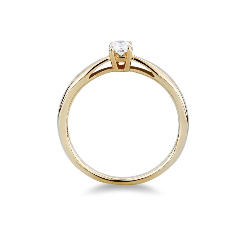 Anillo solitario diamante oro amarillo 18k ct 0.20