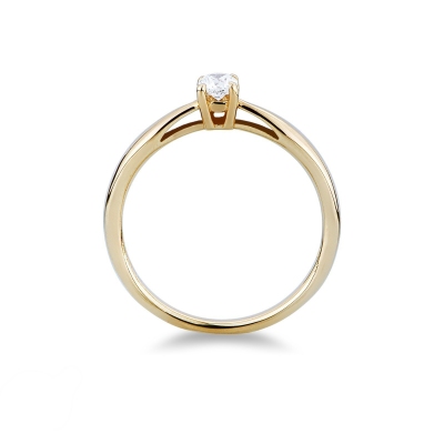 Anillo solitario diamante oro amarillo 18k ct 0.20