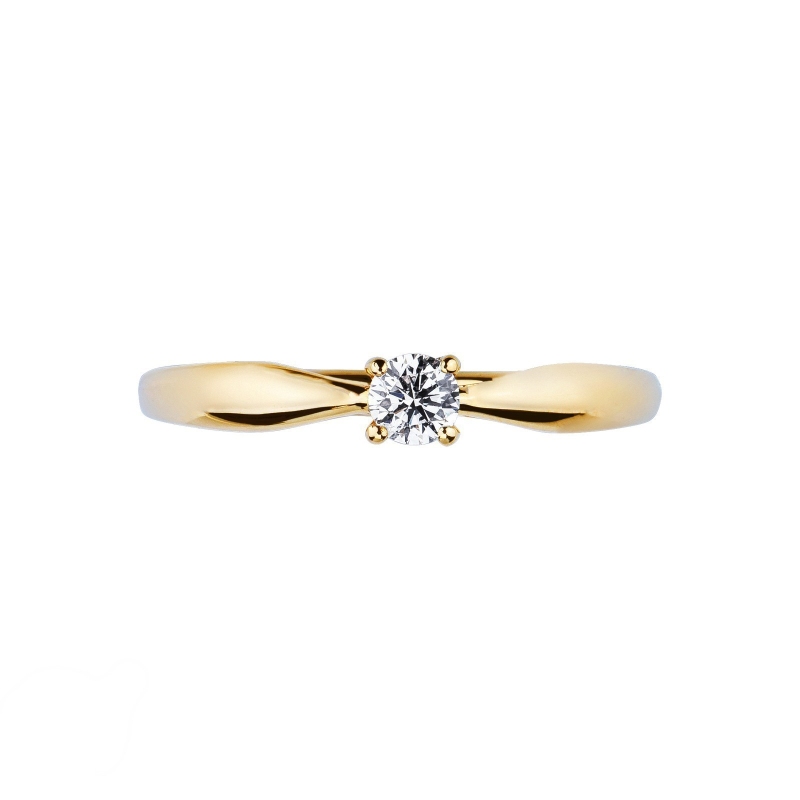Anillo solitario diamante oro amarillo 18k ct 0.20