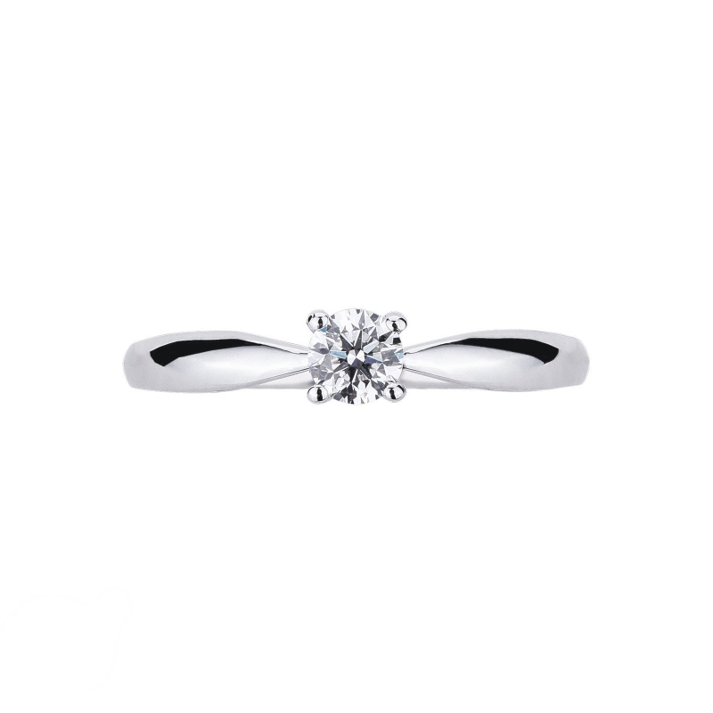 Anillo solitario diamante 0.30 ct oro blanco 18k
