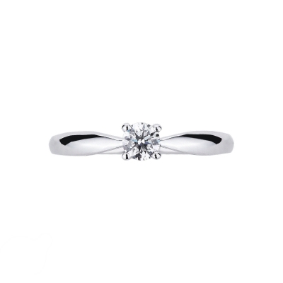 Anillo solitario diamante 0.30 ct oro blanco 18k