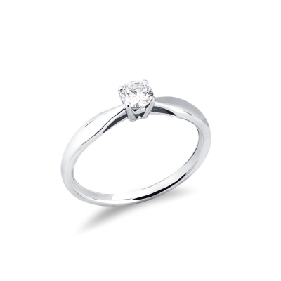 Anillo solitario diamante 0.30 ct oro blanco 18k