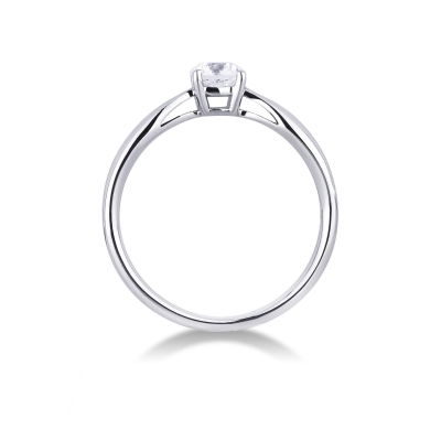 Anillo de compromiso oro blanco con diamante 0,50 ct