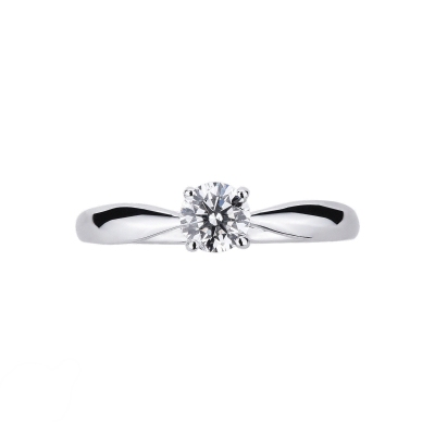 Anillo de compromiso oro blanco con diamante 0,50 ct