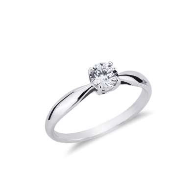 Anillo de compromiso oro blanco con diamante 0,50 ct