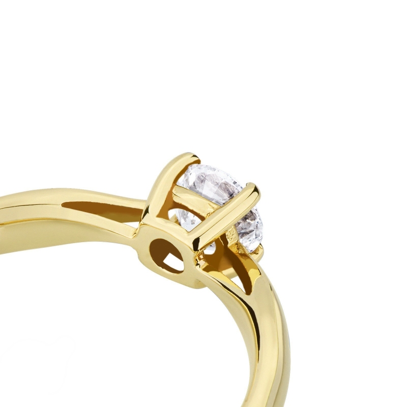 Anillo solitario diamante 0.50 ct oro amarillo 18k