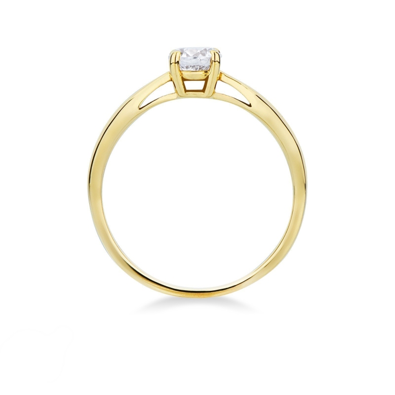 Anillo solitario diamante 0.50 ct oro amarillo 18k