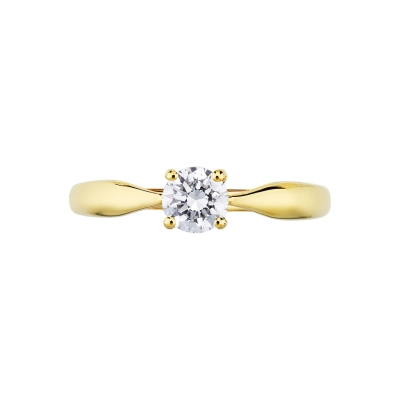 Anillo solitario diamante 0.50 ct oro amarillo 18k