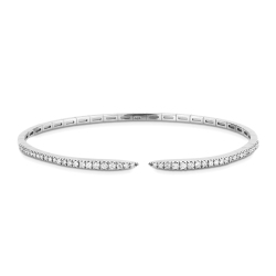 Pulsera semirrígida en oro blanco de 18 quilates con diamantes