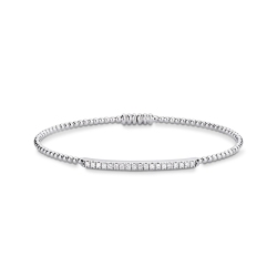 Brazalete rígido en oro blanco con diamantes