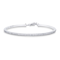 Pulsera en oro blanco 18k con diamantes y cierre seguro