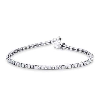 Pulsera de tenis diamantes y oro blanco
