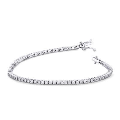 Pulsera riviere oro blanco 18k y brillantes 0,02 ct