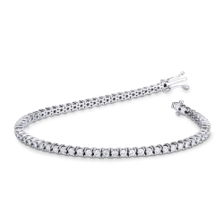 Pulsera riviere en oro blanco 18 quilates con diamantes