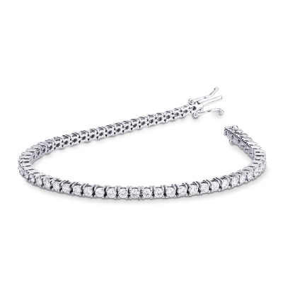 Pulsera tennis  con diamantes en oro blanco 750