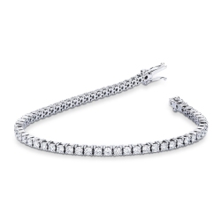 Pulsera riviere en oro blanco 18 kilates con brillantes