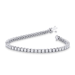 Pulsera riviere con diamantes en oro blanco 18 kilates