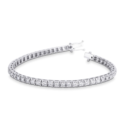 Pulsera tennis en oro blanco 750 y diamantes