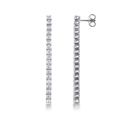 Pendientes mujer riviere diamantes oro blanco 18k