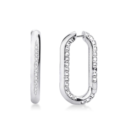 Pendientes en oro blanco de 18k con diamantes