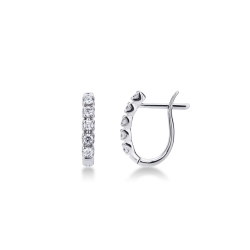 Pendientes oro blanco de 18k con diamantes