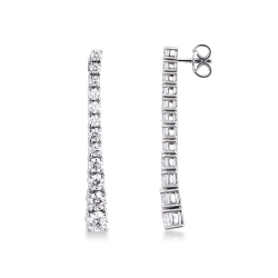 Pendientes tipo tenis garras oro 750, MM35