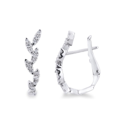 Pendientes de oro blanco 18k con diamantes