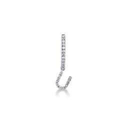 Colgante con letra inicial U en oro y diamantes ct 0.15 ct