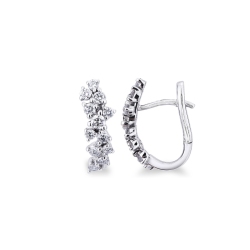 Pendientes design en oro blanco 18k con diamantes