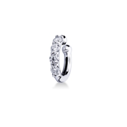 Ear cuff en oro blanco 18 quilates con diamantes ct. 0,37