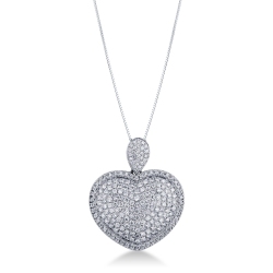 Colgante corazón en diamantes 2.00 quilates en total