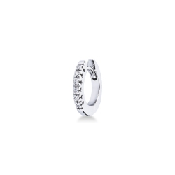 Pendiente suelto en oro blanco 18 quilates con diamantes