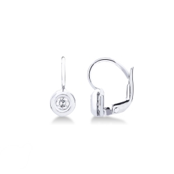 Pendientes oro blanco y diamantes 0.24 quilates solitarios