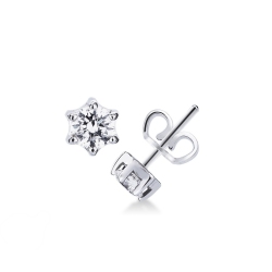 Pendientes en oro blanco 18k con diamantes CT 1.00