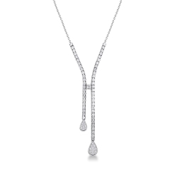 Collar design en oro blanco de 18k et diamantes