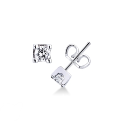 Pendientes 1.00 qt diamantes oro blanco 18 kilates
