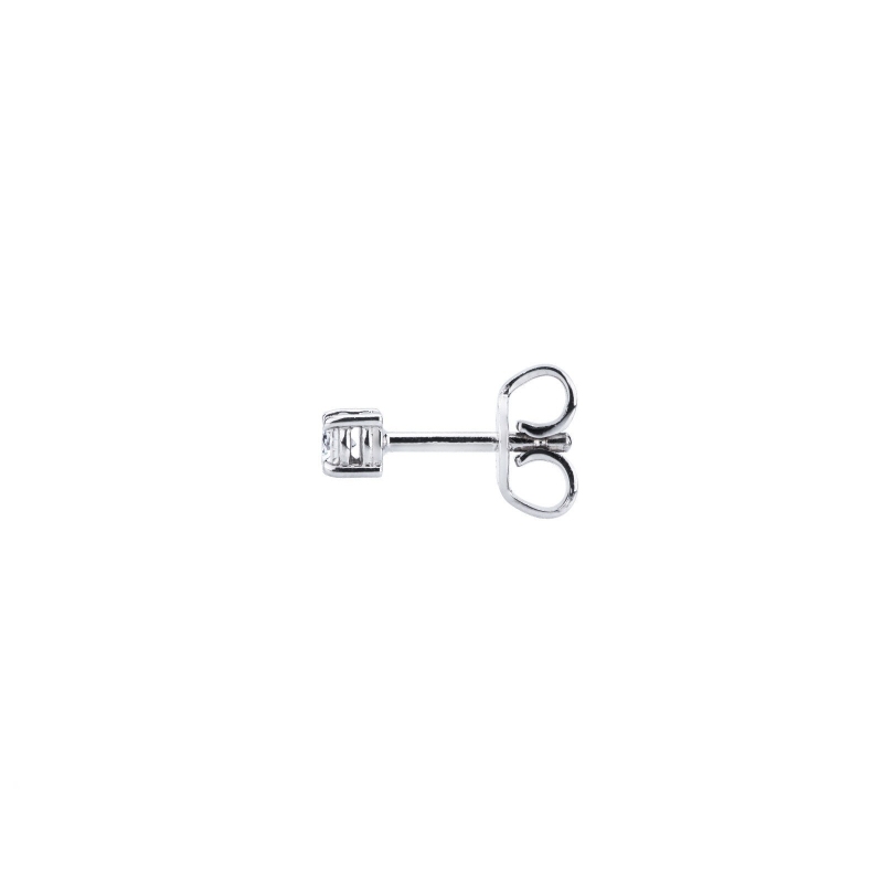 Pendientes sueltos en oro blanco de 18k con diamante Pendientes sueltos en oro blanco de 18k con diamante