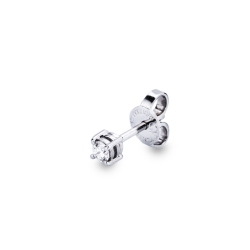 Pendientes sueltos en oro blanco de 18k con diamante