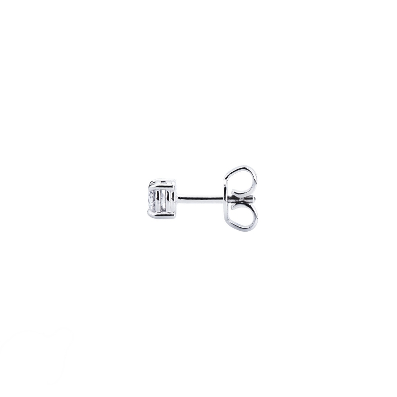Pendiente individual en oro blanco 18k con diamante 0,15 CT Pendiente individual en oro blanco 18k con diamante 0,15 CT