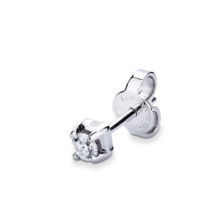 Mono Pendiente hombre en oro blanco de 18 quilates y diamante