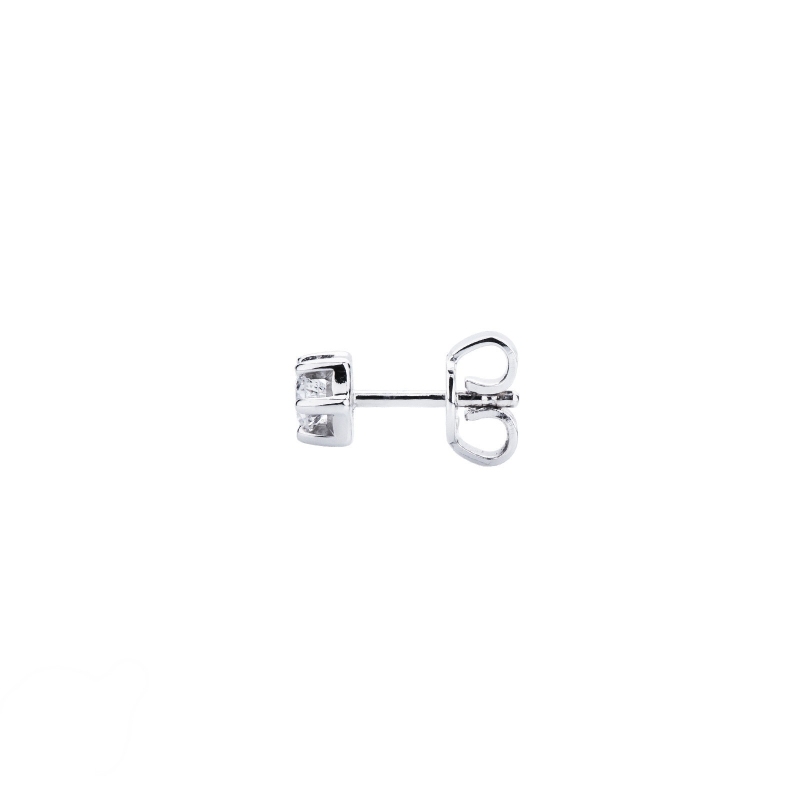 Pendiente mono hombre en oro blanco de 18 quilates y diamante Pendiente mono hombre en oro blanco de 18 quilates y diamante